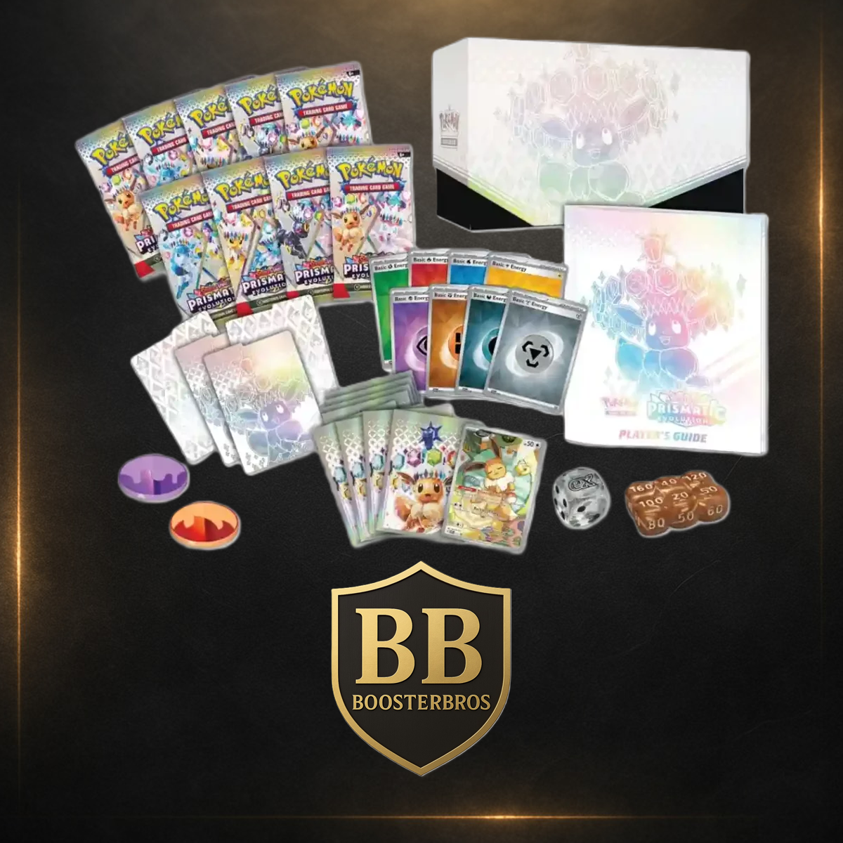 Pokémon Karten Karmesin & Purpur Prismatische Entwicklungen Top-Trainer-Box